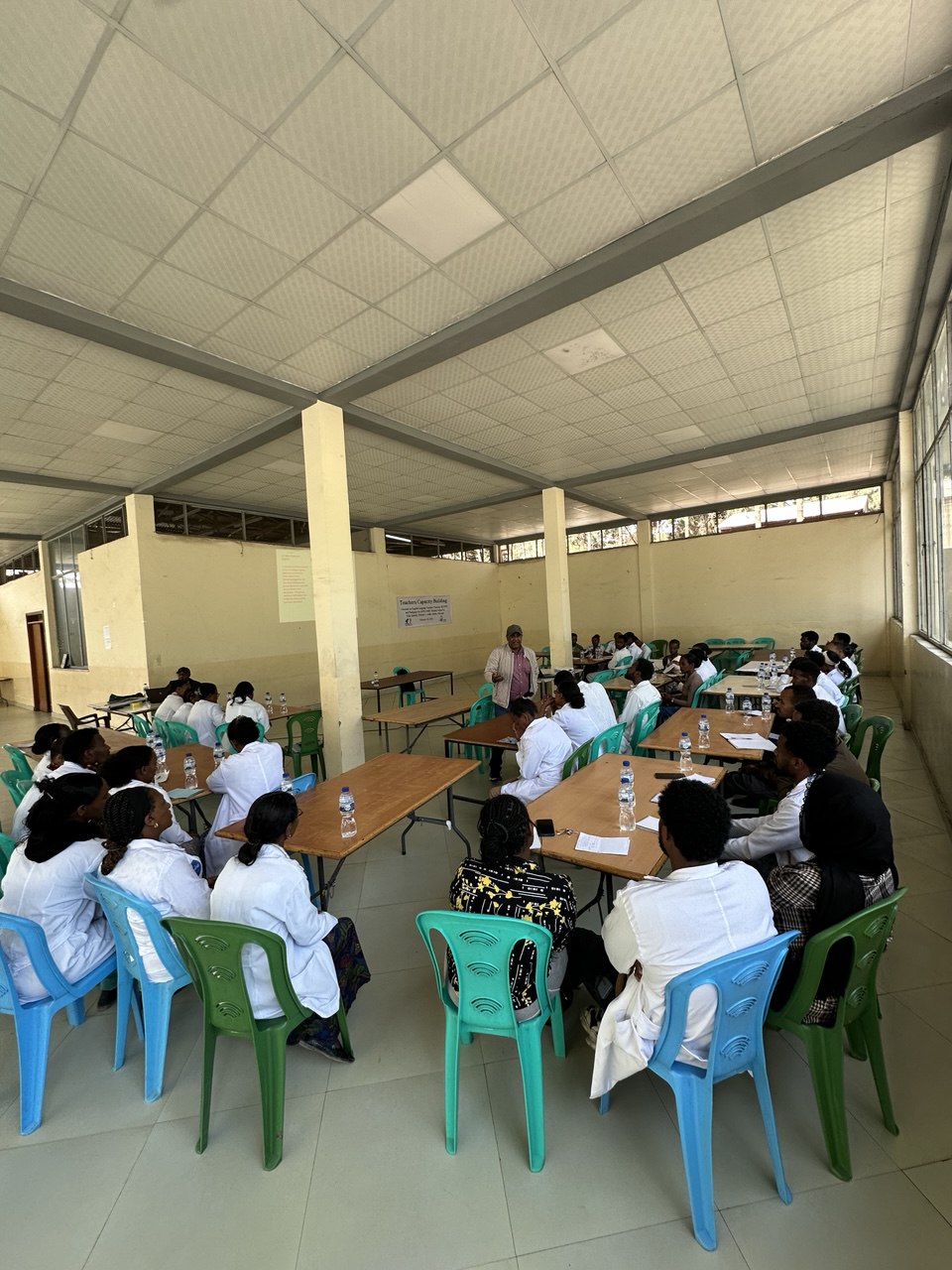 Teachers participating in a capacity-building session